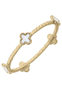 BETHANY CLOVER MOTHER OF PEARL BANGLE