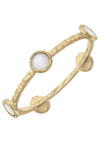 BETHANY DISC MOTHER OF PEARL BANGLE