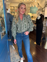 OLIVE FALL PRINTED BLOUSE