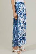 SALEMA BLUE & WHITE WIDE LEG PANTS