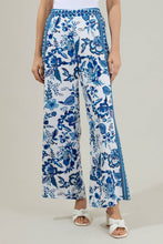 SALEMA BLUE & WHITE WIDE LEG PANTS