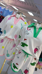 TENNIS SEQUIN SET