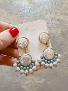 PEARL & TURQUOISE EARRINGS