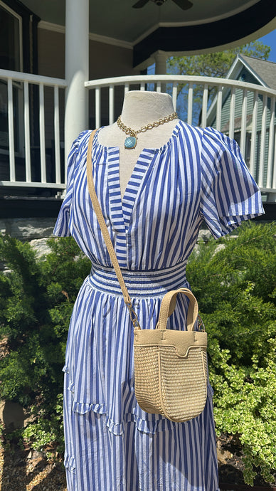 BRANDY STRIPE PALMER POPLIN MAXI