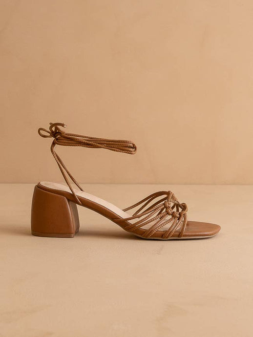 CELIA KNOTTED LACE UP HEEL