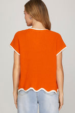 GAME DAY SCALLOP HEM KNIT