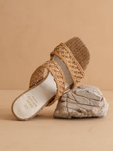 BARBARA WOVEN STACKED HEEL