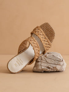 BARBARA WOVEN STACKED HEEL