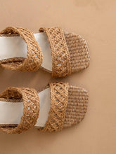 BARBARA WOVEN STACKED HEEL