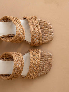 BARBARA WOVEN STACKED HEEL