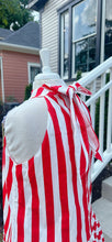 RED & WHITE STRIPE HALTER MINI