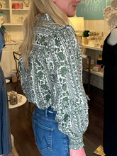 OLIVE FALL PRINTED BLOUSE