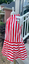 RED & WHITE STRIPE HALTER MINI