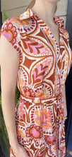 FALL PRINTED SATIN MAXI DRESS