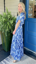 BLUES FLORAL PRINT MAXI DRESS