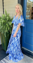 BLUES FLORAL PRINT MAXI DRESS