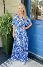BLUES FLORAL PRINT MAXI DRESS