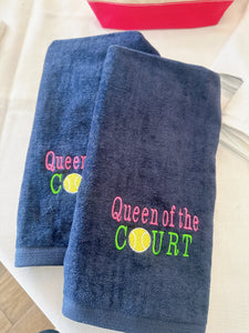 QUEEN OF THE COURT TENNIS TOWEL