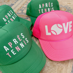 LOVE TENNIS TRUCKER HAT