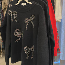 SEQUIN BOW SWEATER