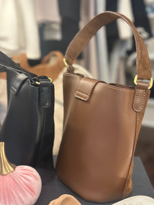 SUEDE TOP HANDLE BUCKET BAG (more colors)