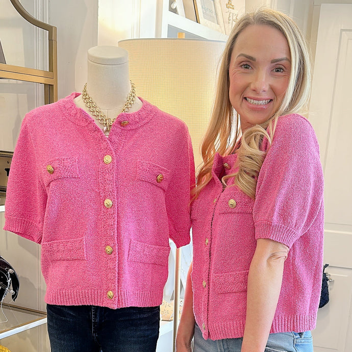 BUTTON KNIT LADY CARDIGAN