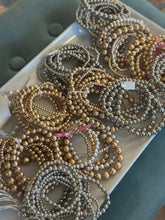 BALL BRACELET SET OF 5  - MATTE GOLD