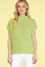 COTTON KNIT MOCK NECK BLOUSE