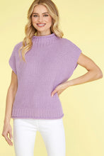 COTTON KNIT MOCK NECK BLOUSE