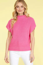 COTTON KNIT MOCK NECK BLOUSE