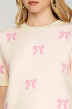 PINK BOW SWEATER