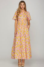 PINK & YELLOW FLORAL MAXI