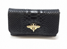 ITALIAN LEATHER BEE CLUTCH