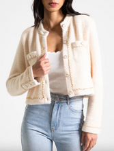 CHAIN TRIMMED CARDIGAN