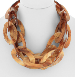 CELLULOID LAYERED LINK NECKLACE