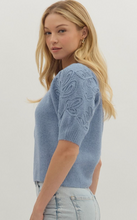 APPLIQUE SLEEVE SWEATER