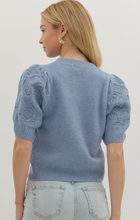 APPLIQUE SLEEVE SWEATER