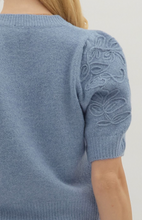 APPLIQUE SLEEVE SWEATER