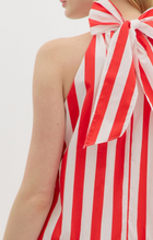 RED & WHITE STRIPE HALTER MINI