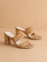 BARBARA WOVEN STACKED HEEL