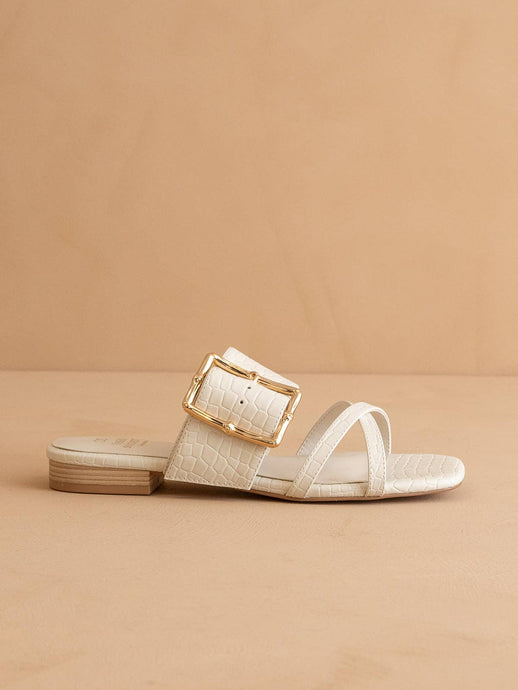 PENNY BUCKLE SLIDE SANDAL