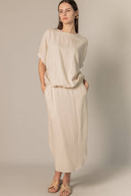 P.CILL LINEN ELASTIC WAIST TOP