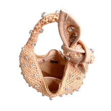 RHINESTONE STRAW PURSE
