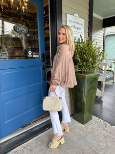 DOLMAN GAUZE BUTTON TOP - COCO
