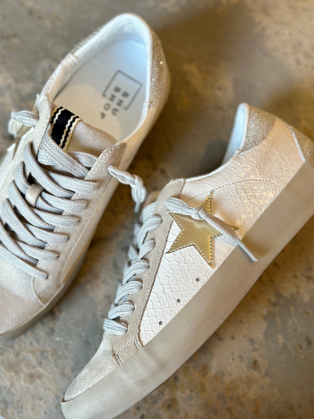 PAULA BONE SNAKE SNEAKER