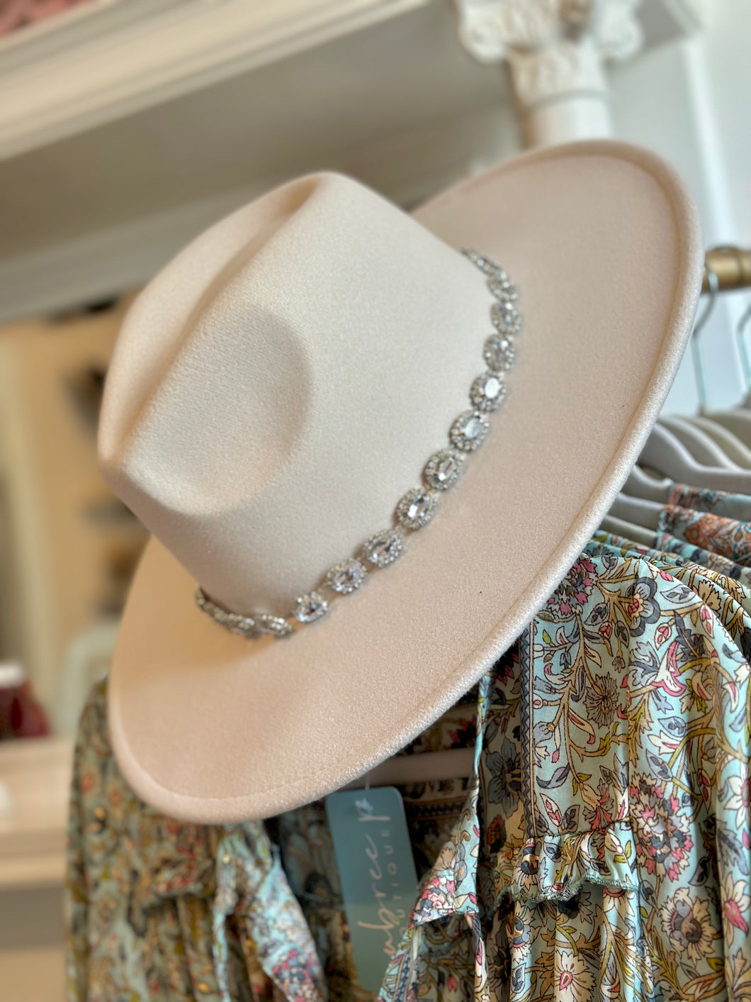RHINESTONE BAND HAT