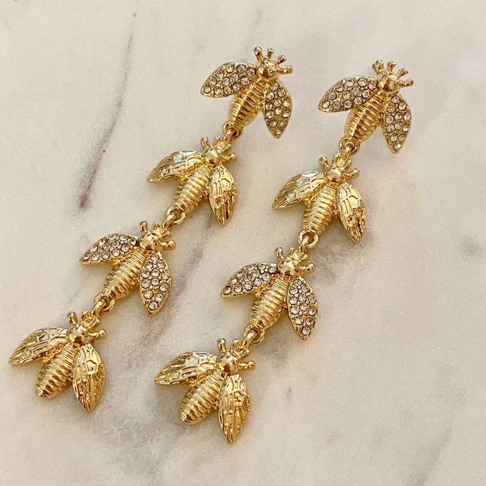 BEE DROP EARRINGS