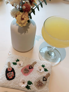 CHAMPAGNE BEADED COIN PURSE